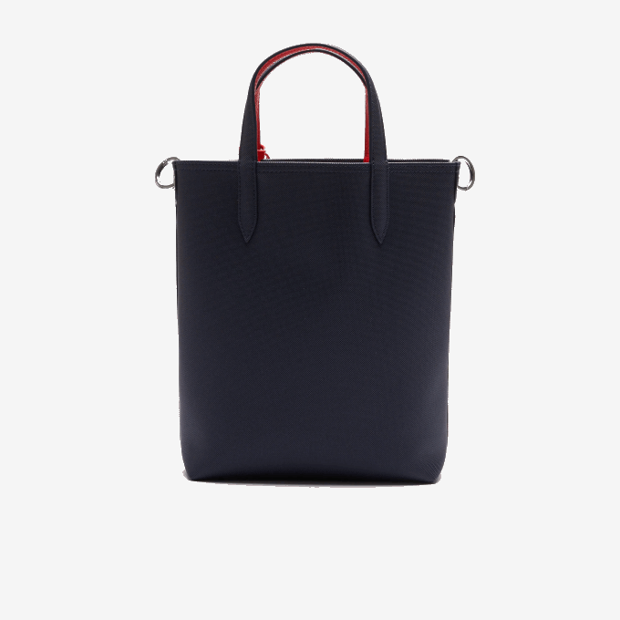 Women Lacoste V0ZN2818 Marine 166 Rouge 240 B50 Anna Reversible Coated Canvas Tote Bag - Image 2