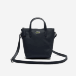Women Lacoste V0ZN2819 Eclipse 141 L.12.12 Concept Petit Pique Coated Canvas Mini Zip Tote Bag - Image 3