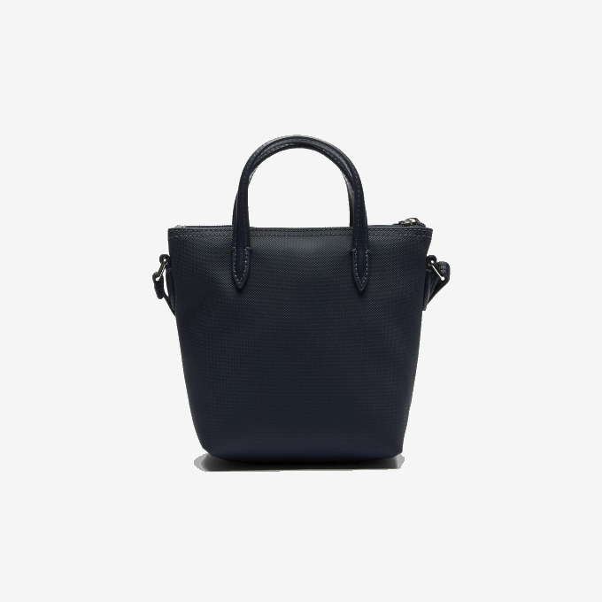 Women Lacoste V0ZN2819 Eclipse 141 L.12.12 Concept Petit Pique Coated Canvas Mini Zip Tote Bag - Image 4