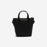 Women Lacoste V0ZN2820 Black 000 L.12.12 Concept Petit Pique Coated Canvas Mini Zip Tote Bag - Image 4