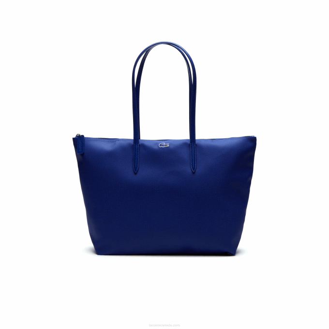 Women Lacoste V0ZN2821 Surf The Web A25 L.12.12 Concept Zip Tote Bag - Image 1