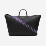 Women Lacoste V0ZN2823 Noir Samui K48 Contrast Shoulder Strap Weekend Bag