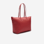 Women Lacoste V0ZN2825 Alizarine C62 L.12.12 Concept Zip Tote Bag - Image 3