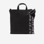 Women Lacoste V0ZN2829 Noir Blanc 279 Contrast Geographical Coordinate Shopping Bag - Image 3