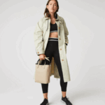 Women Lacoste V0ZN2830 Noir Krema A91 Anna Reversible Coated Canvas Tote Bag - Image 2