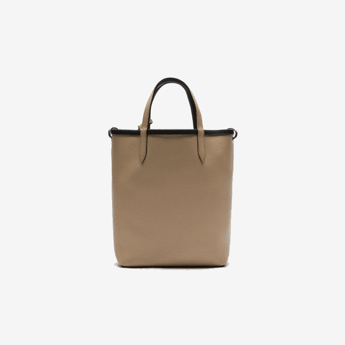 Women Lacoste V0ZN2830 Noir Krema A91 Anna Reversible Coated Canvas Tote Bag - Image 8