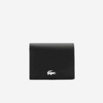 Women Lacoste V0ZN2840 Noir Krema A91 Anna Small Snap Folding Wallet
