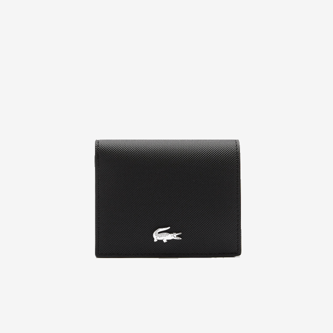 Women Lacoste V0ZN2840 Noir Krema A91 Anna Small Snap Folding Wallet - Image 1