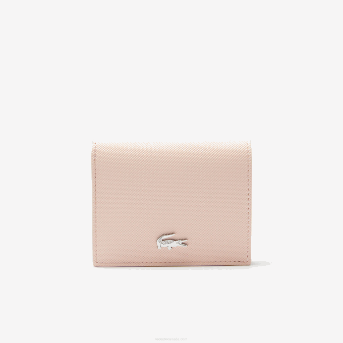 Women Lacoste V0ZN2842 Chair Amande J19 Anna Small Snap Folding Wallet - Image 1