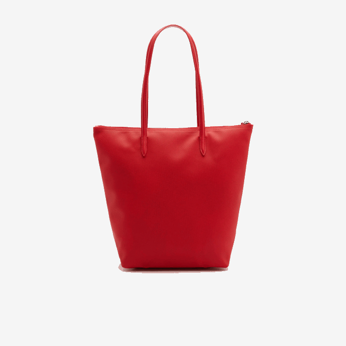 Women Lacoste V0ZN2843 High Risk Red 883 L.12.12 Concept Vertical Zip Tote Bag - Image 2