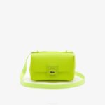 Women Lacoste V0ZN2851 Lime K83 L.12.12 Metal Clasp Crossover Bag