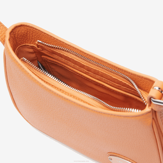 Women Lacoste V0ZN2855 Poterie K20 Metal Plate Grained Leather Shoulder Bag - Image 5