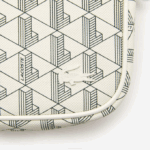 Women Lacoste V0ZN2856 Farine Sinople F89 Monogram Zip Crossover Bag - Image 6