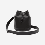 Women Lacoste V0ZN2860 Black 000 Detachable Strap Bucket Bag
