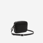 Women Lacoste V0ZN2868 Black 000 Flat Pocket Zip Crossover Bag - Image 5