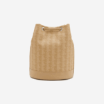 Women Lacoste V0ZN2869 Viennois Beige L01 Monogram Print Bucket Bag - Image 2