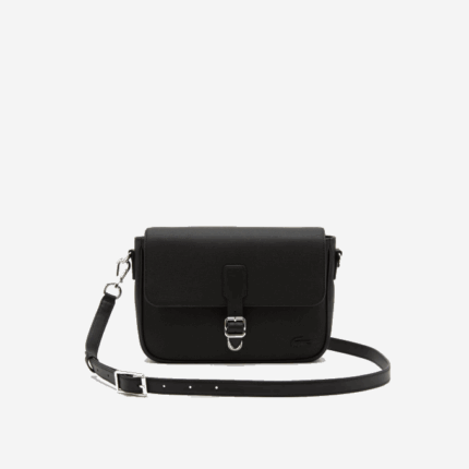 Women Lacoste V0ZN2873 Black 000 Buckle Fastened Messenger Bag