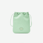 Women Lacoste V0ZN2874 Ash K93 Vertical Grained Leather Shoulder Pouch - Image 2