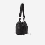 Women Lacoste V0ZN2876 Black 000 Signature Patch Bucket Bag - Image 2