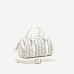 Women Lacoste V0ZN2878 Farine Sinople F89 Monogram Print Boston Bag - Image 5