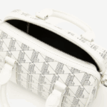 Women Lacoste V0ZN2878 Farine Sinople F89 Monogram Print Boston Bag - Image 6