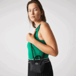 Women Lacoste V0ZN2886 Black 000 L.12.12 Detachable Shoulder Strap Shopping Bag