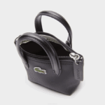 Women Lacoste V0ZN2886 Black 000 L.12.12 Detachable Shoulder Strap Shopping Bag - Image 6