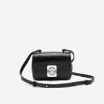 Women Lacoste V0ZN2888 Black 000 Leather Crossbody Bag