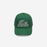 Women Lacoste V0ZN2898 Green 132 Vintage Croc Print Cap - Image 3