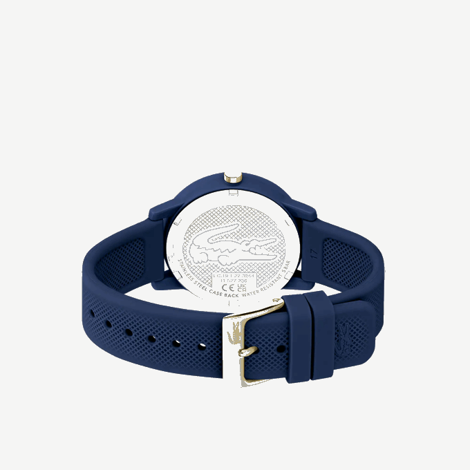 Women Lacoste V0ZN2901 Blue 000 12.12 Blue Silicone Strap Watch - Image 2