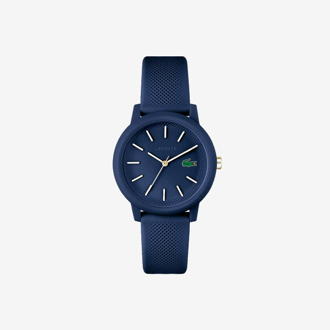 Women Lacoste V0ZN2901 Blue 000 12.12 Blue Silicone Strap Watch - Image 1