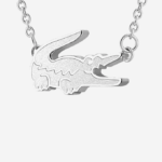 Women Lacoste V0ZN2902 Silver 045 Crocodile Bracelet - Image 2