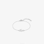 Women Lacoste V0ZN2902 Silver 045 Crocodile Bracelet