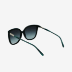Women Lacoste V0ZN2906 Matt Black 001 Tubular Temple Butterfly Acetate Sunglasses - Image 4