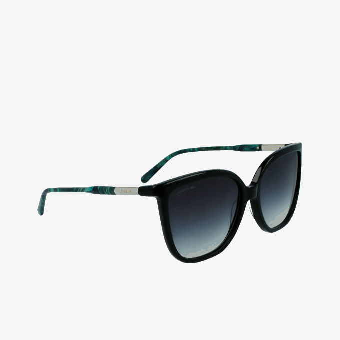 Women Lacoste V0ZN2906 Matt Black 001 Tubular Temple Butterfly Acetate Sunglasses - Image 5