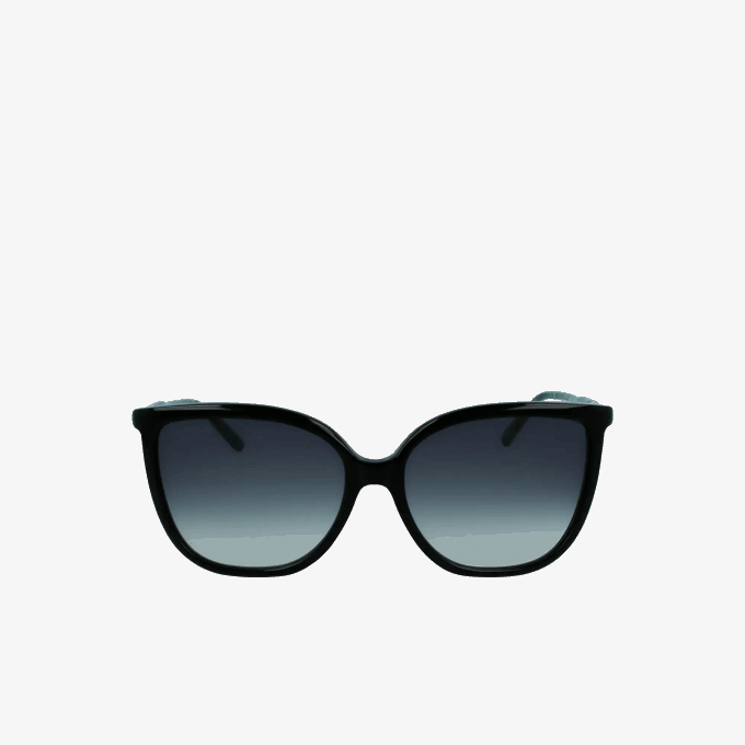 Women Lacoste V0ZN2906 Matt Black 001 Tubular Temple Butterfly Acetate Sunglasses - Image 1