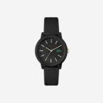 Women Lacoste V0ZN2910 Black 000 12.12 Black Silicone Strap Watch
