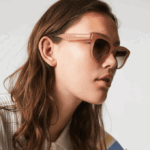 Women Lacoste V0ZN2919 Rose 662 Oval Acetate Croco Skin Sunglasses - Image 2