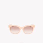 Women Lacoste V0ZN2919 Rose 662 Oval Acetate Croco Skin Sunglasses - Image 3