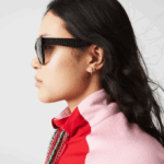 Women Lacoste V0ZN2920 Matt Black 001 Oval Acetate Croco Skin Sunglasses - Image 2