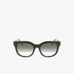 Women Lacoste V0ZN2920 Matt Black 001 Oval Acetate Croco Skin Sunglasses - Image 3