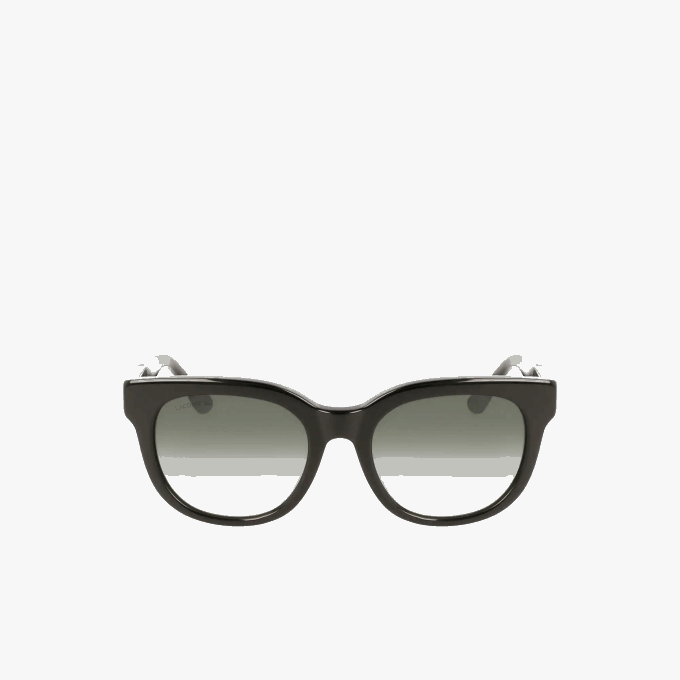 Women Lacoste V0ZN2920 Matt Black 001 Oval Acetate Croco Skin Sunglasses - Image 3