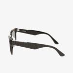 Women Lacoste V0ZN2920 Matt Black 001 Oval Acetate Croco Skin Sunglasses - Image 5