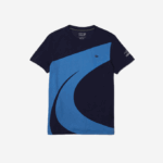 Women Lacoste V0ZN944 Navy Blue White VLL SPORT x Theo Curin Graphic Jersey T-Shirt - Image 5