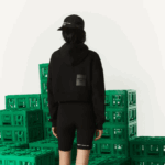 WomenV0ZN2585 Black 031 Lacoste x Minecraft Oversized Fleece Hoodie - Image 3