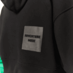 WomenV0ZN2585 Black 031 Lacoste x Minecraft Oversized Fleece Hoodie - Image 4