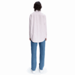 WomenV0ZN2660 White Pink M5U Lacoste x A.P.C. Striped Cotton Shirt - Image 2