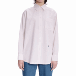 WomenV0ZN2660 White Pink M5U Lacoste x A.P.C. Striped Cotton Shirt - Image 3