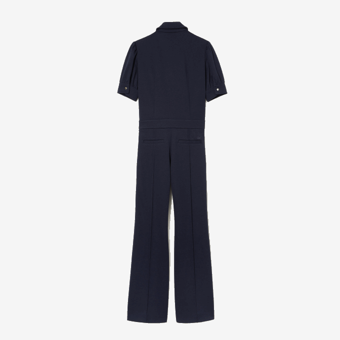 WomenV0ZN2666 Navy Blue 166 Lacoste x Goop Two-Ply Pique Jumpsuit - Image 3