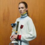 WomenV0ZN2673 White R1T Lacoste x Goop Ribbed Wool Zip Sweater